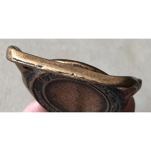 Vintage 1974 Solid Brass Belt Buckle Windflower Hippie Boho Tech Ether Guild - Picture 6 of 10